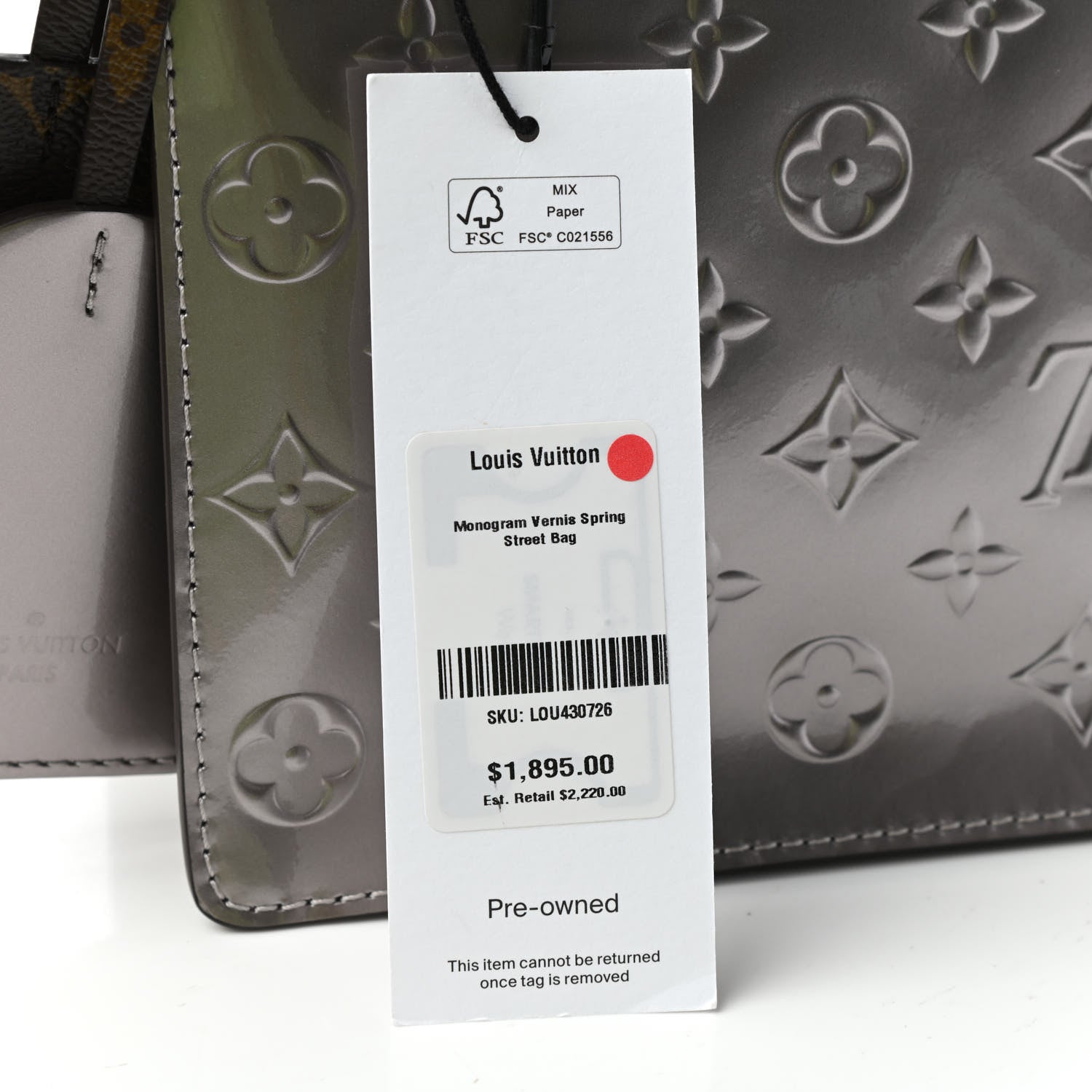 Louis Vuitton Vernis Epi Monogram Spring Street Bitume Metallise 10 of 11