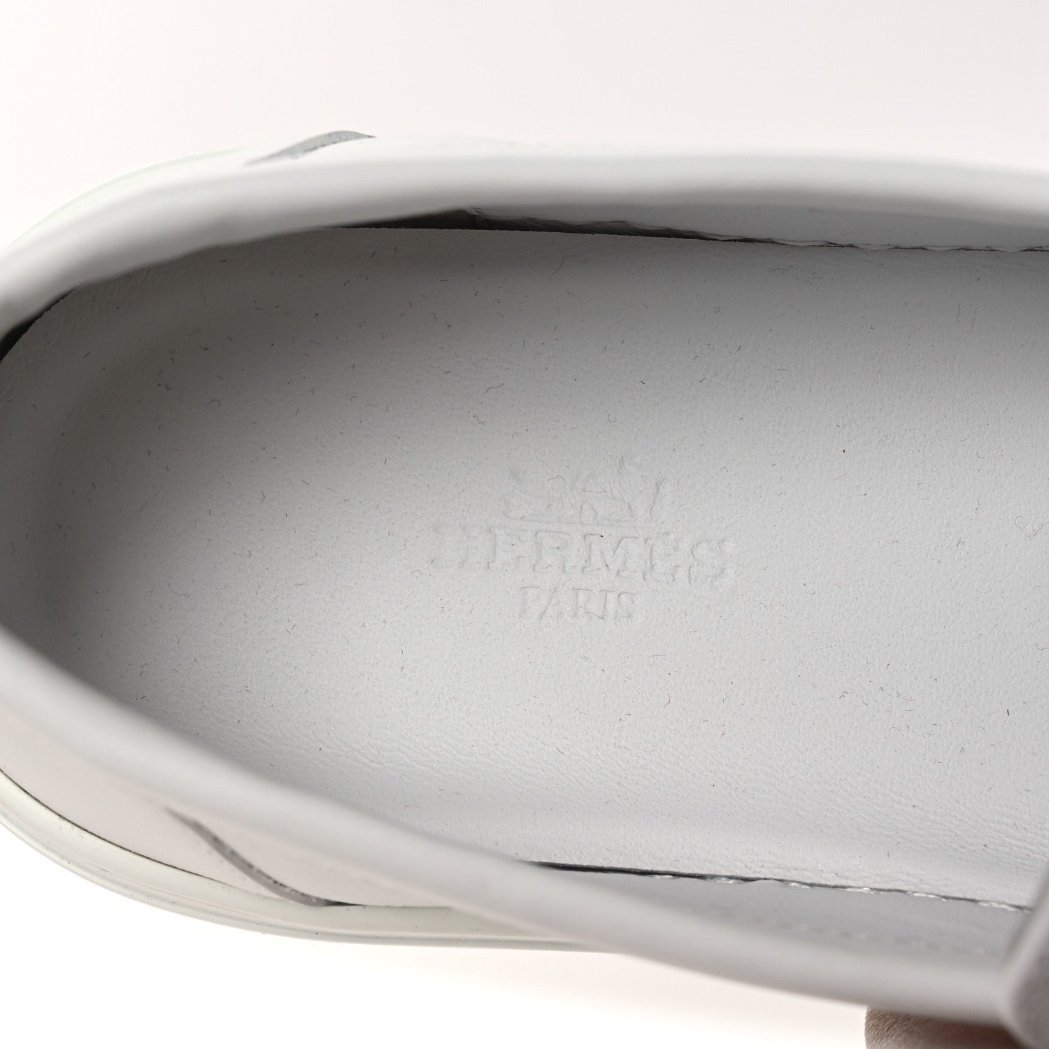 Hermes Calfskin Game Slip On Sneakers White 9 of 15