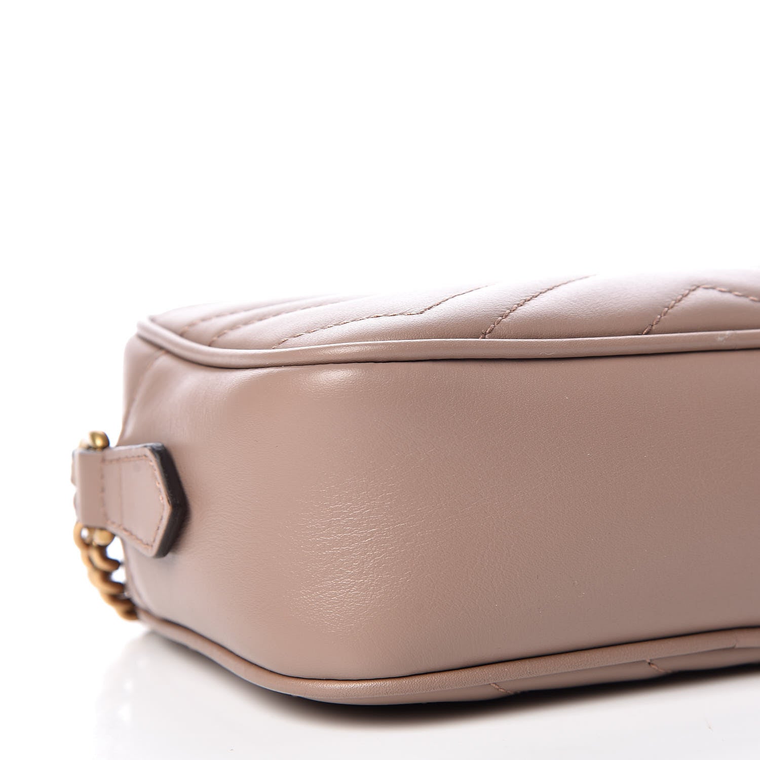 Gucci Calfskin Matelasse Mini GG Marmont Chain Shoulder Bag Porcelain Rose 5 of 9