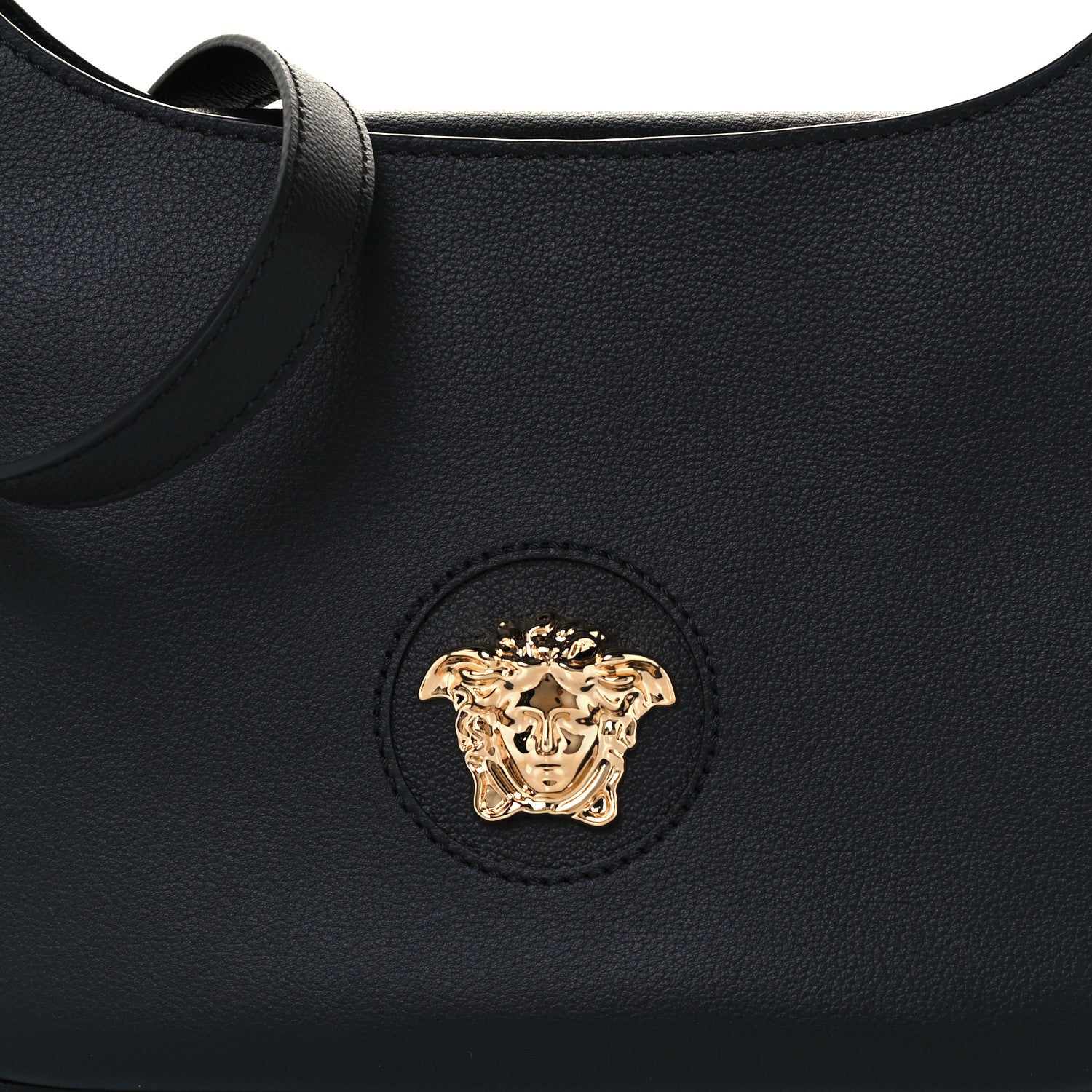 Versace Calfskin La Medusa Medium Hobo Crossbody Black 9 of 11