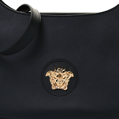 Versace Calfskin La Medusa Medium Hobo Crossbody Black 9 of 11