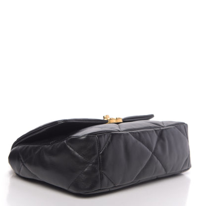 Chanel Goatskin Quilted Medium 19 Flap Black 4 of 11