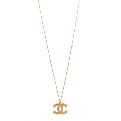 Chanel CC Necklace Matte Gold 1 of 5