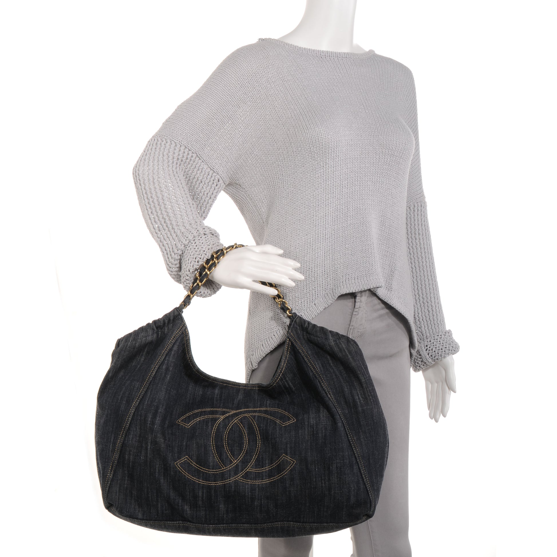 Chanel Denim Coco Cabas Tote 2 of 8