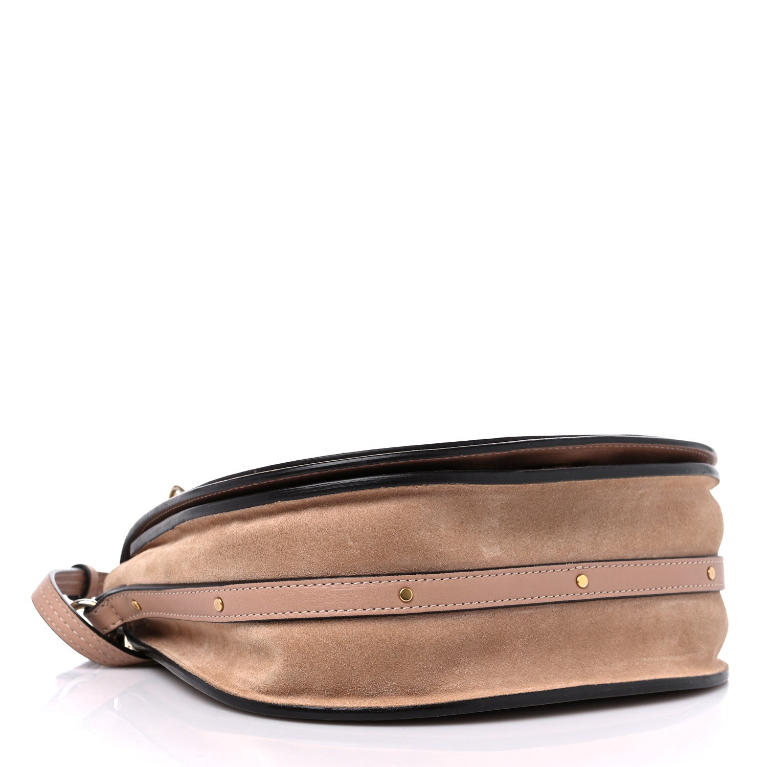 Chloe Calfskin Suede Medium Nile Bracelet Bag Biscotti Beige 4 of 16