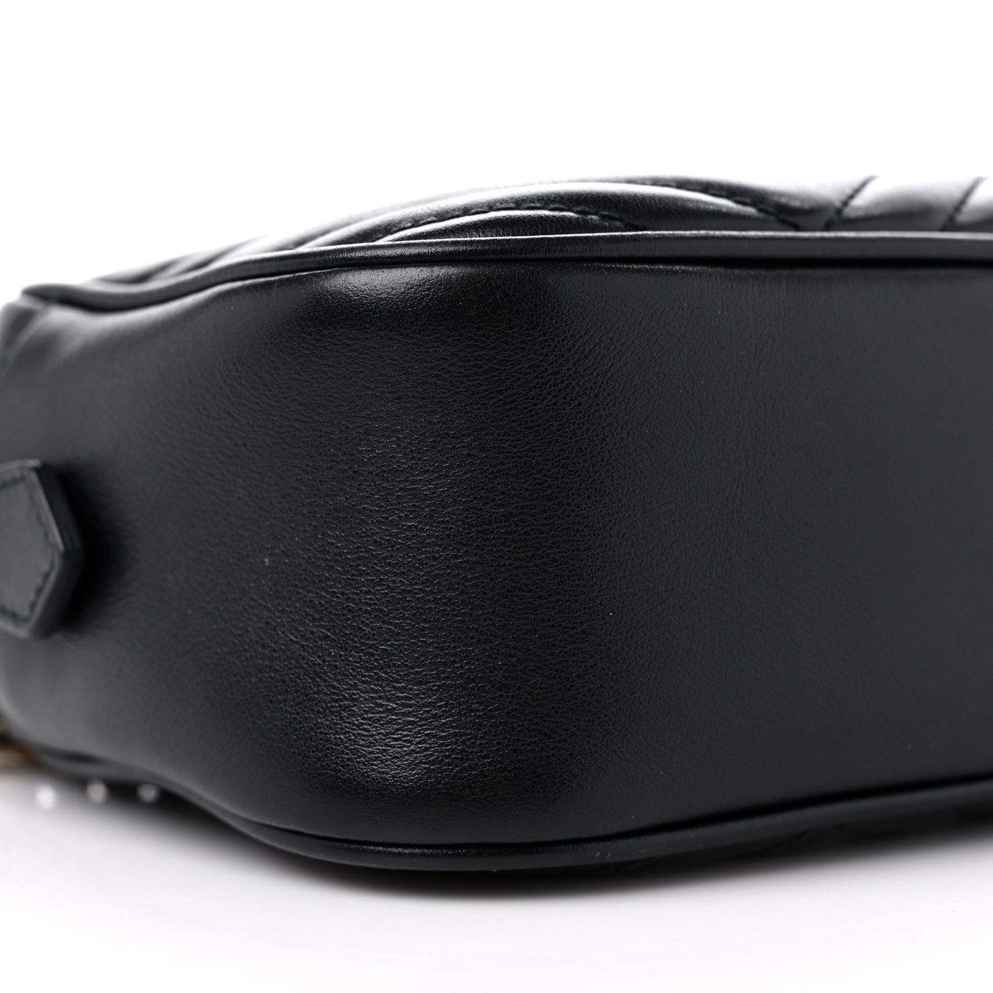 Calfskin Matelasse Small GG Marmont Chain Shoulder Bag Black