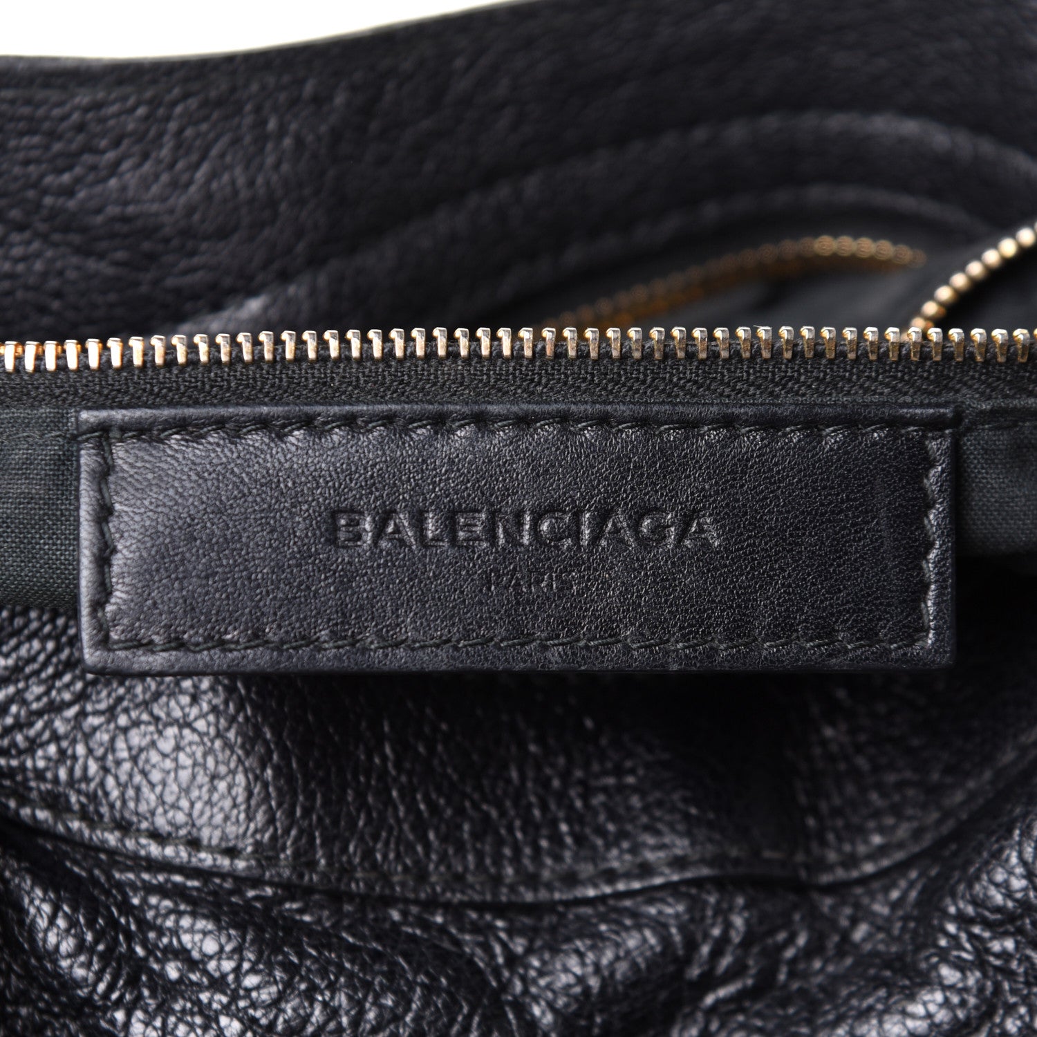 Balenciaga Chevre Gold Metallic Edge Hardware Velo Black 9 of 14