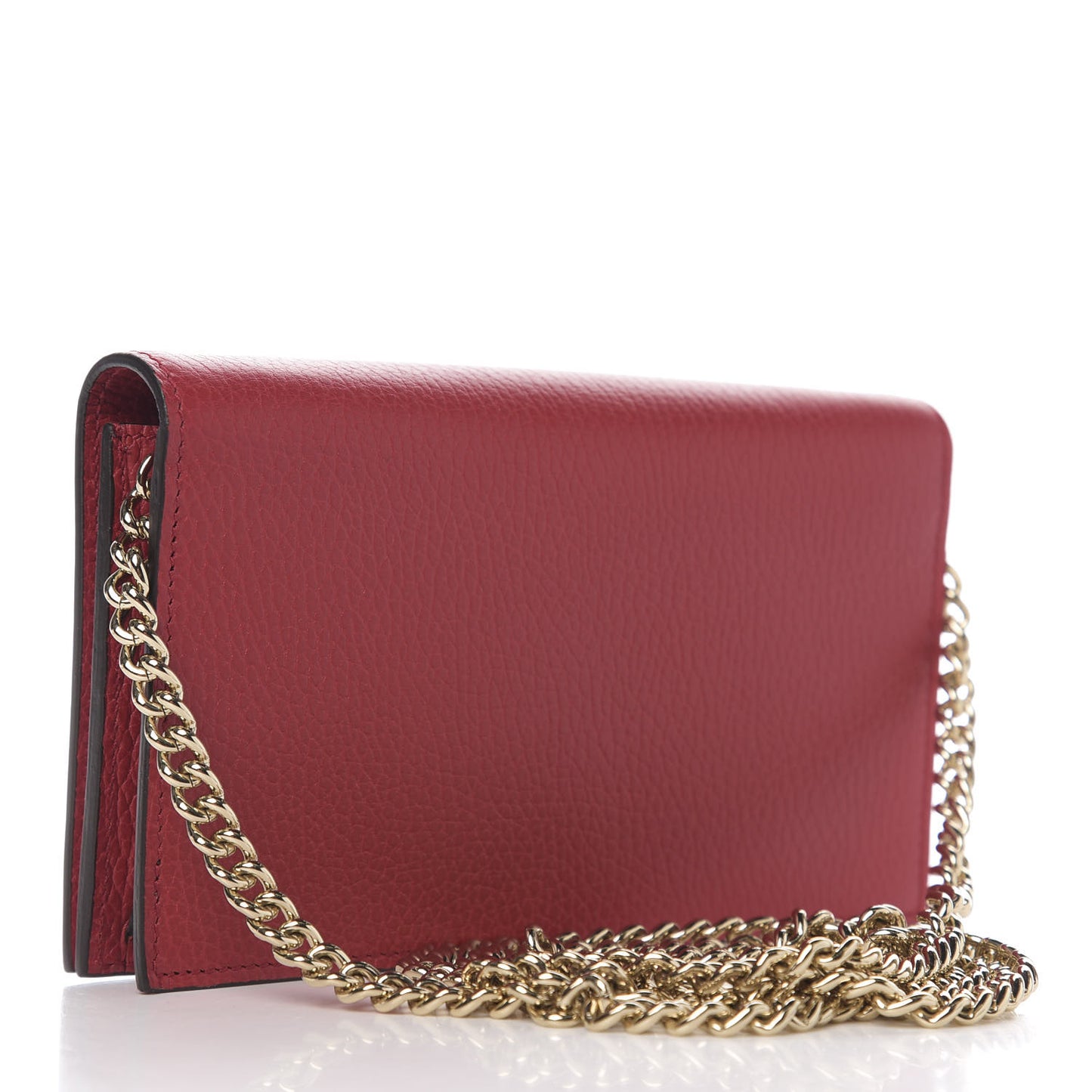 Dollar Calfskin Medium Betty Chain Wallet Tabasco