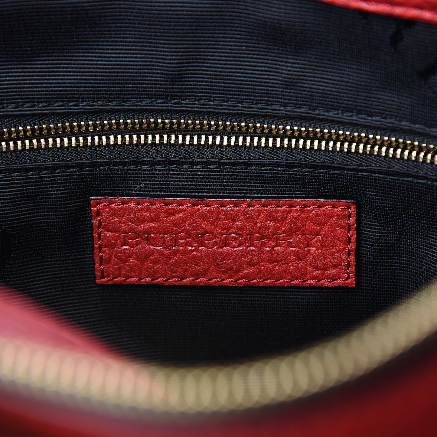 Heritage Grain Check Embossed Medium Dewsbury Tote Military Red