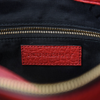Burberry Heritage Grain Check Embossed Medium Dewsbury Tote Military Red 5 of 9