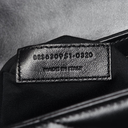 Saint Laurent Calfskin Y Quilted Monogram Toy Loulou Crossbody Bag Black 7 of 9