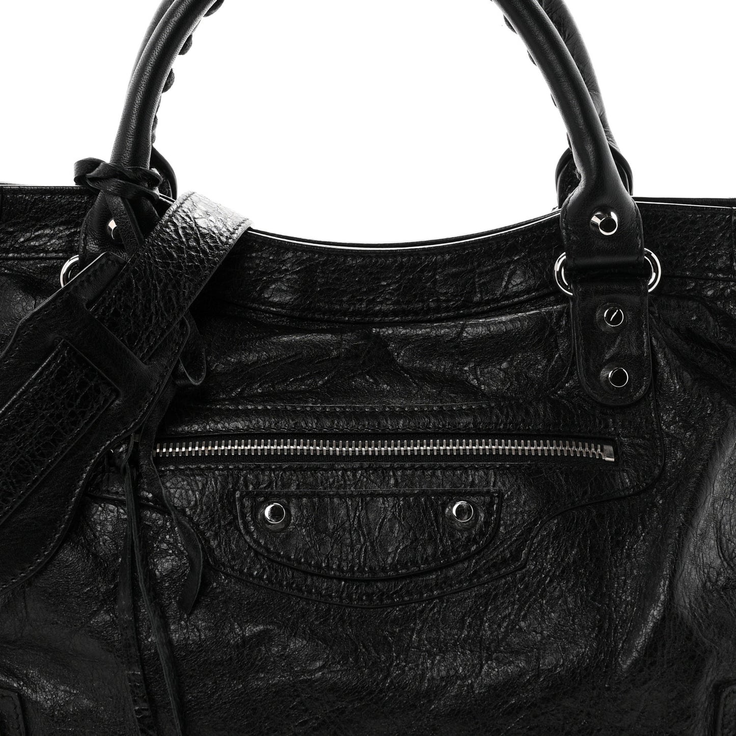 Agneau Classic Silver Hardware City Black