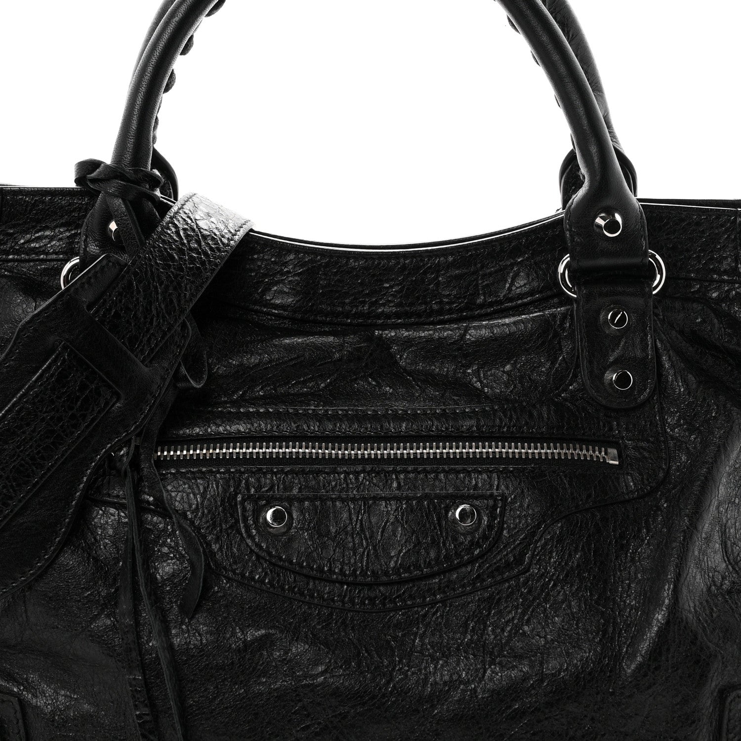 Balenciaga Agneau Classic Silver Hardware City Black 9 of 11