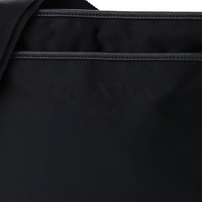 Prada Nylon Saffiano Flat Messenger Bag Black 9 of 11