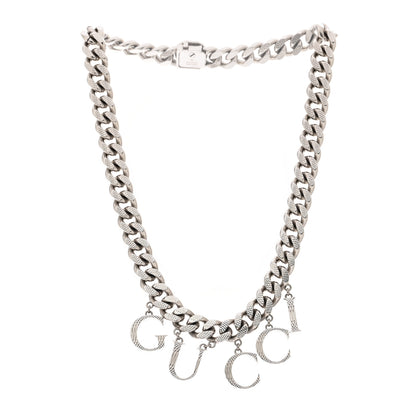 Gucci Script Choker Necklace Silver 3 of 7