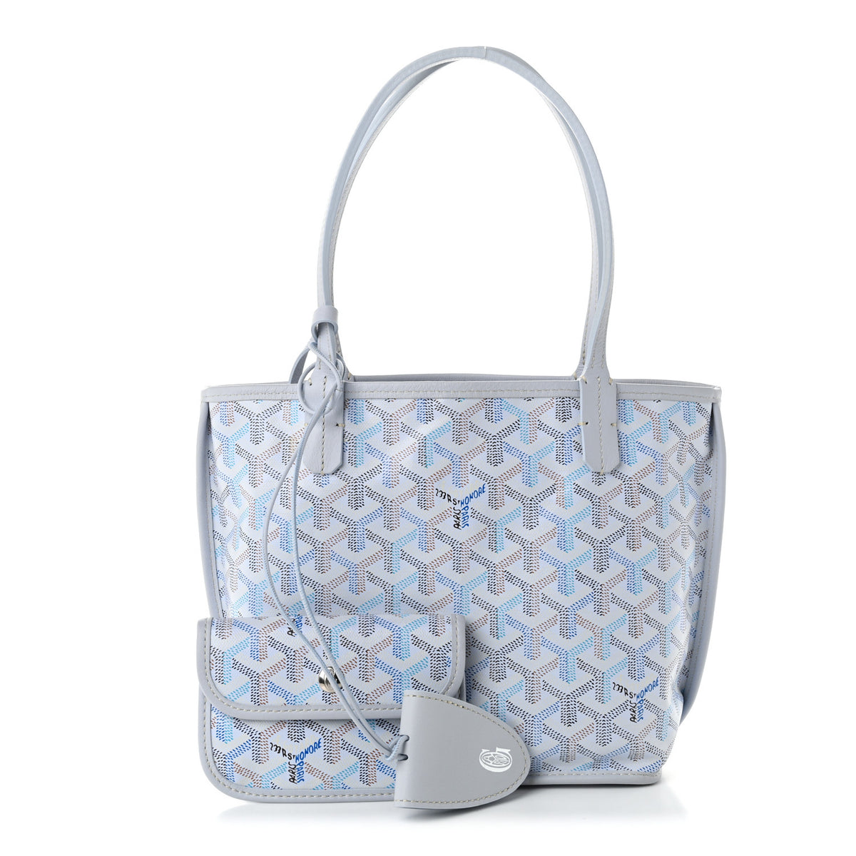Goyardine Reversible Mini Anjou Polar Blue