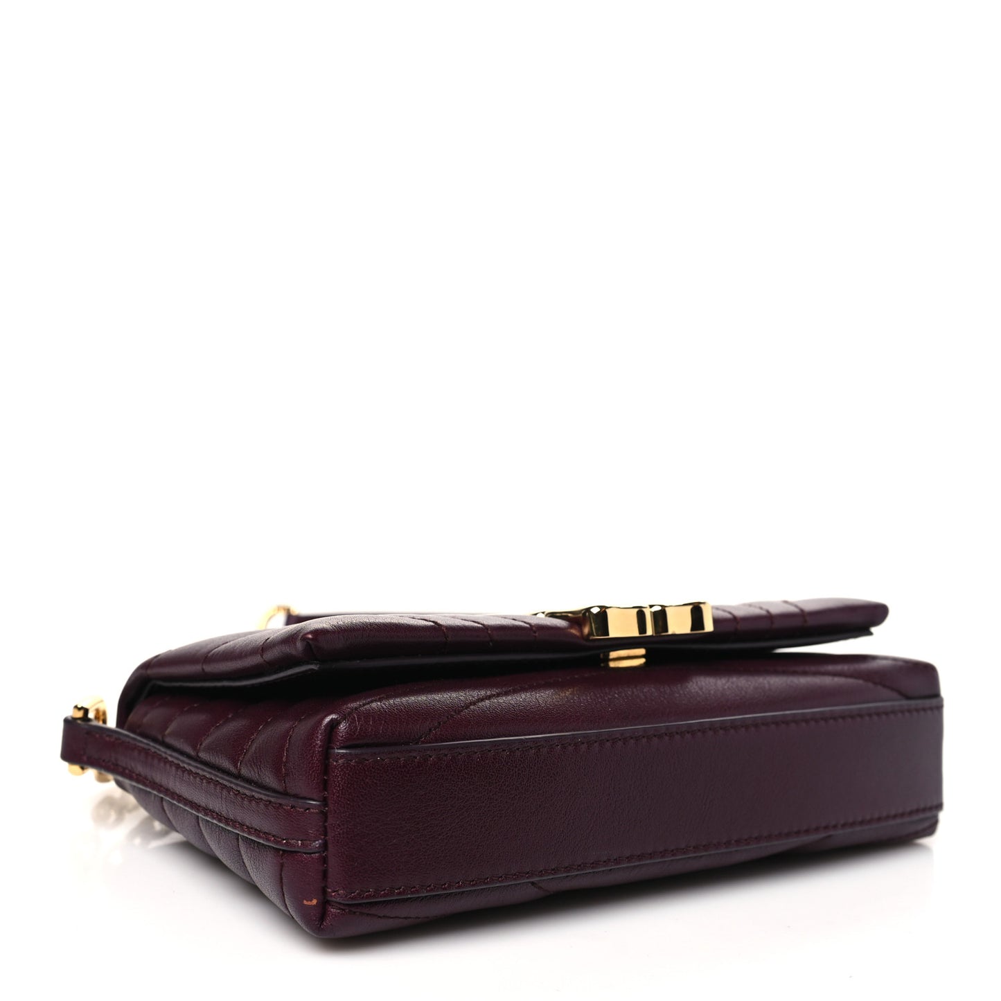 Calfskin Quilted Small 4G Liquid Wallet On Chain Oxblood