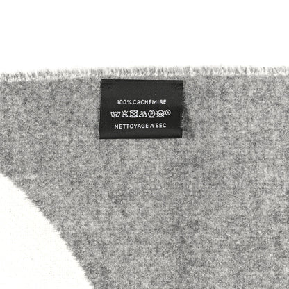Hermes Cashmere Casaque Charms Muffler Gris Flanelle Ivoire 4 of 4