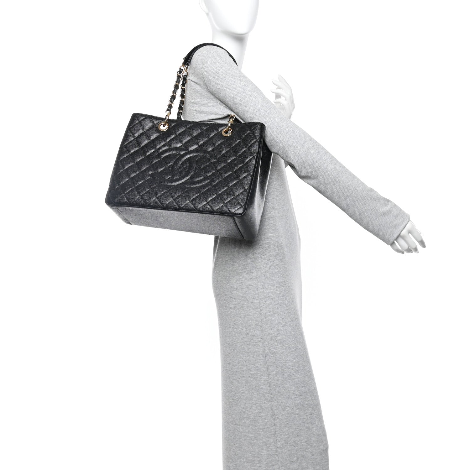 Chanel Caviar Quilted Grand Shopping Tote GST Black 2 of 11