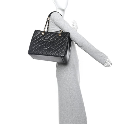 Chanel Caviar Quilted Grand Shopping Tote GST Black 2 of 11