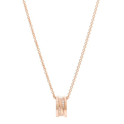 Bulgari 18K Rose Gold Diamond B.Zero1 Legend Pendant Necklace 1 of 7