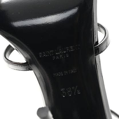 Saint Laurent Patent Cassandra 100 Sandals 38.5 Black 7 of 10