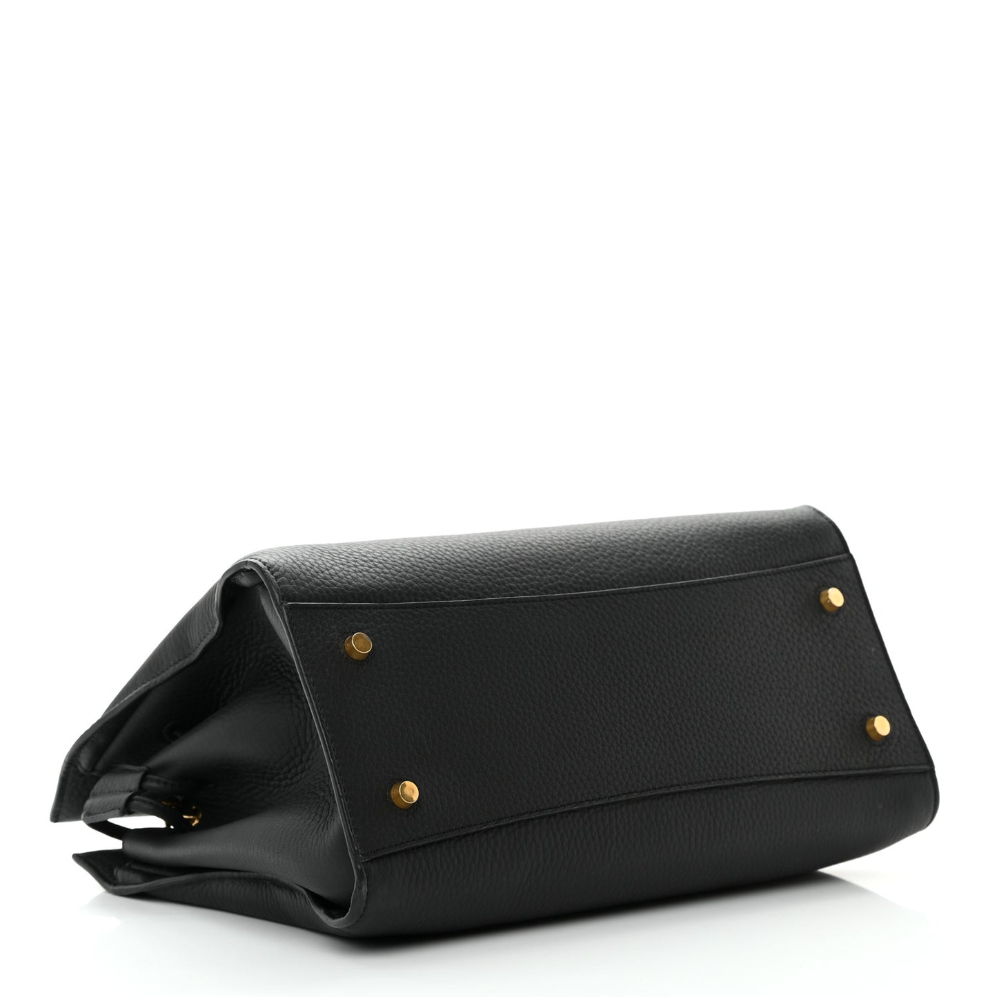Heavy Grain Iris Tote Black