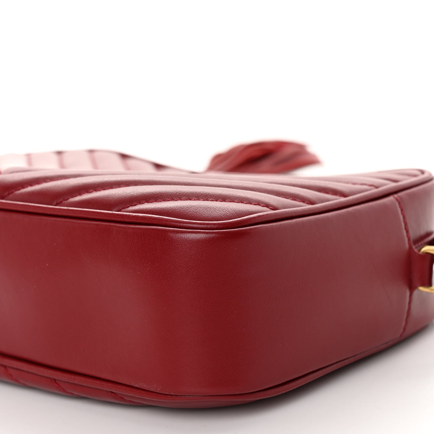 Saint Laurent Calfskin Matelasse Monogram Lou Camera Bag Red 9 of 10