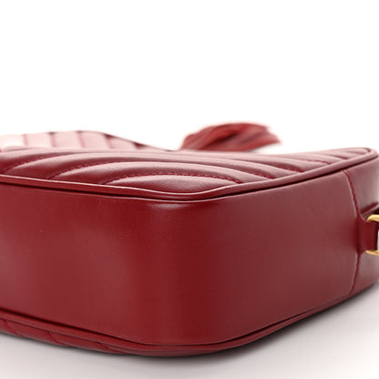 Saint Laurent Calfskin Matelasse Monogram Lou Camera Bag Red 9 of 10