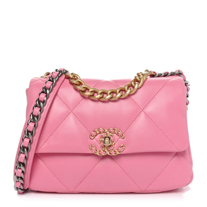 Chanel Lambskin Quilted Medium Chanel 19 Flap Pink 1 of 11