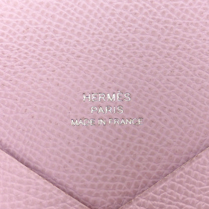 Hermes Epsom Calvi Duo Card Case Mauve Pale 7 of 9