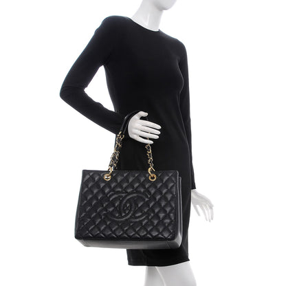 Chanel Caviar Quilted Grand Shopping Tote GST Black 2 of 8