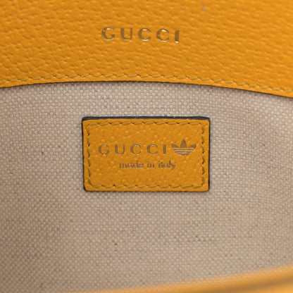 Gucci X ADIDAS Textured Dollar Calfskin Web Trefoil Mini Horsebit 1955 Shoulder Bag Crop Black 6 of 14