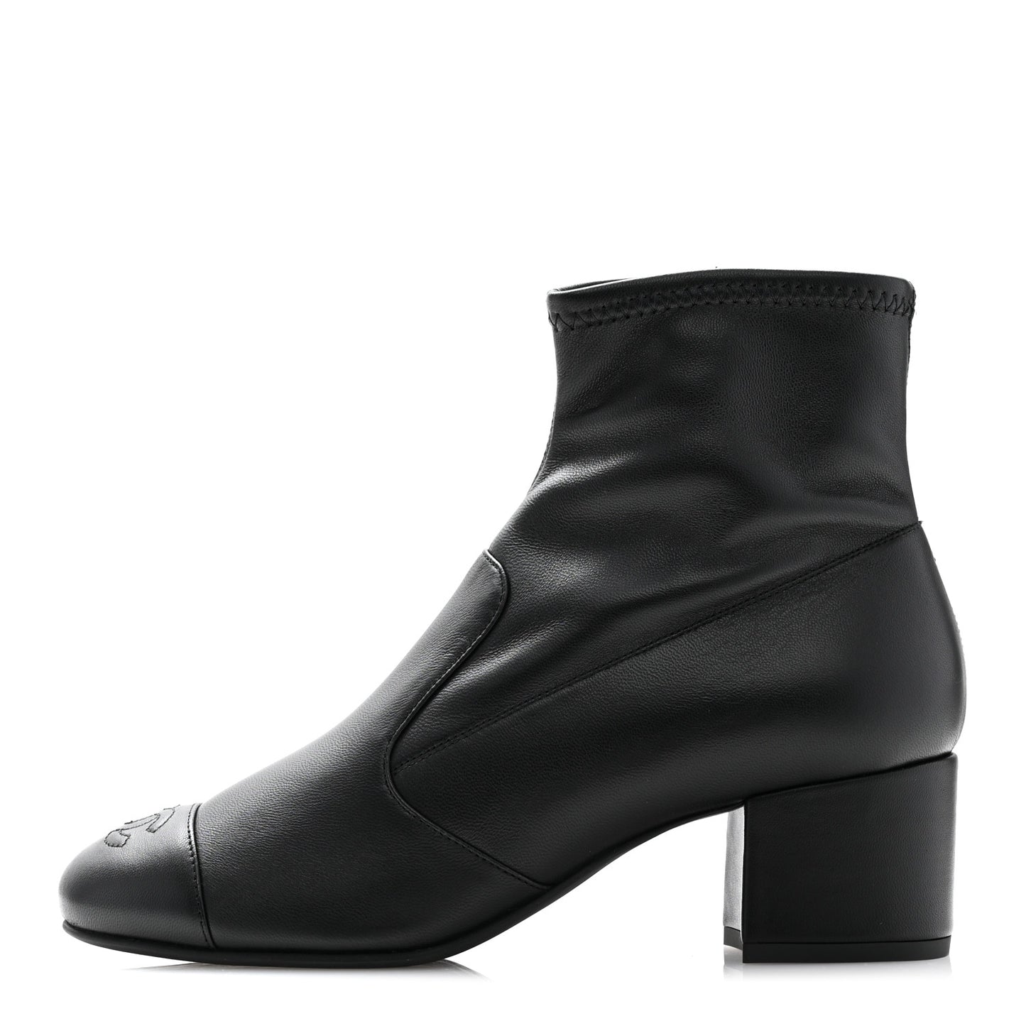 Lambskin Ankle Boots 37.5 Black