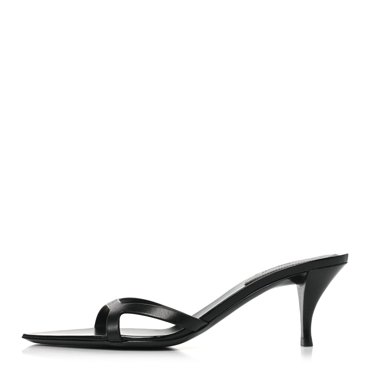 Saint Laurent Calfskin Carla 60 Mule Sandals 37 Black 1 of 8