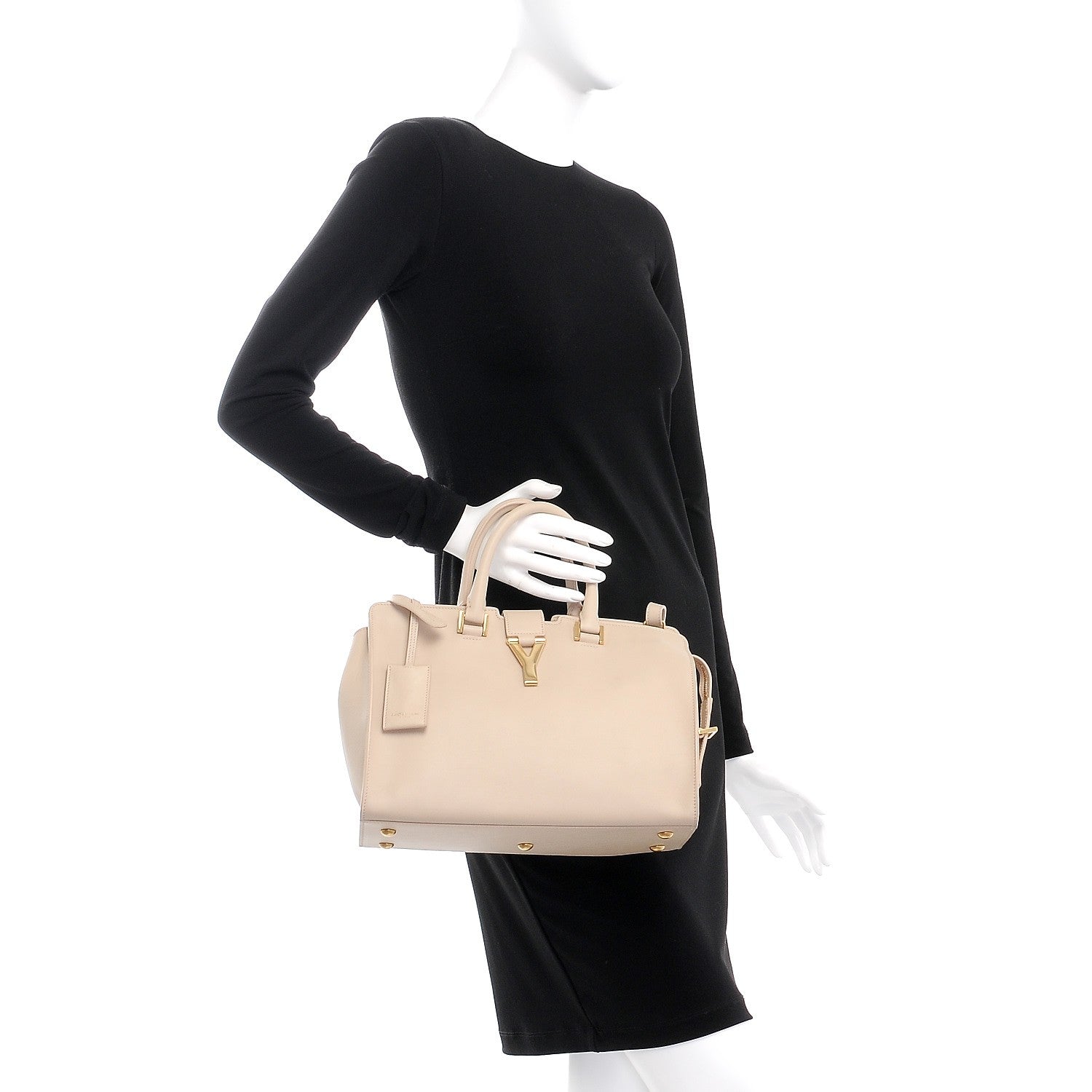 Saint Laurent Calfskin Small Classic Y Cabas Beige 3 of 9