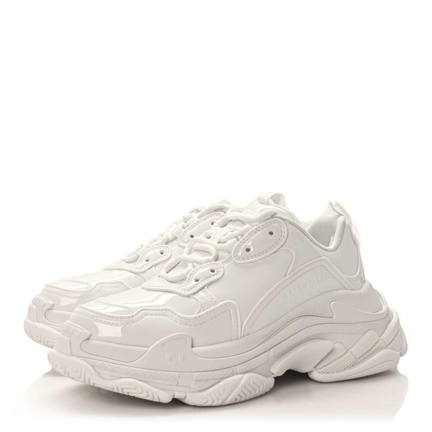 Rubber Monocolor Womens Triple S Sneakers 39 White