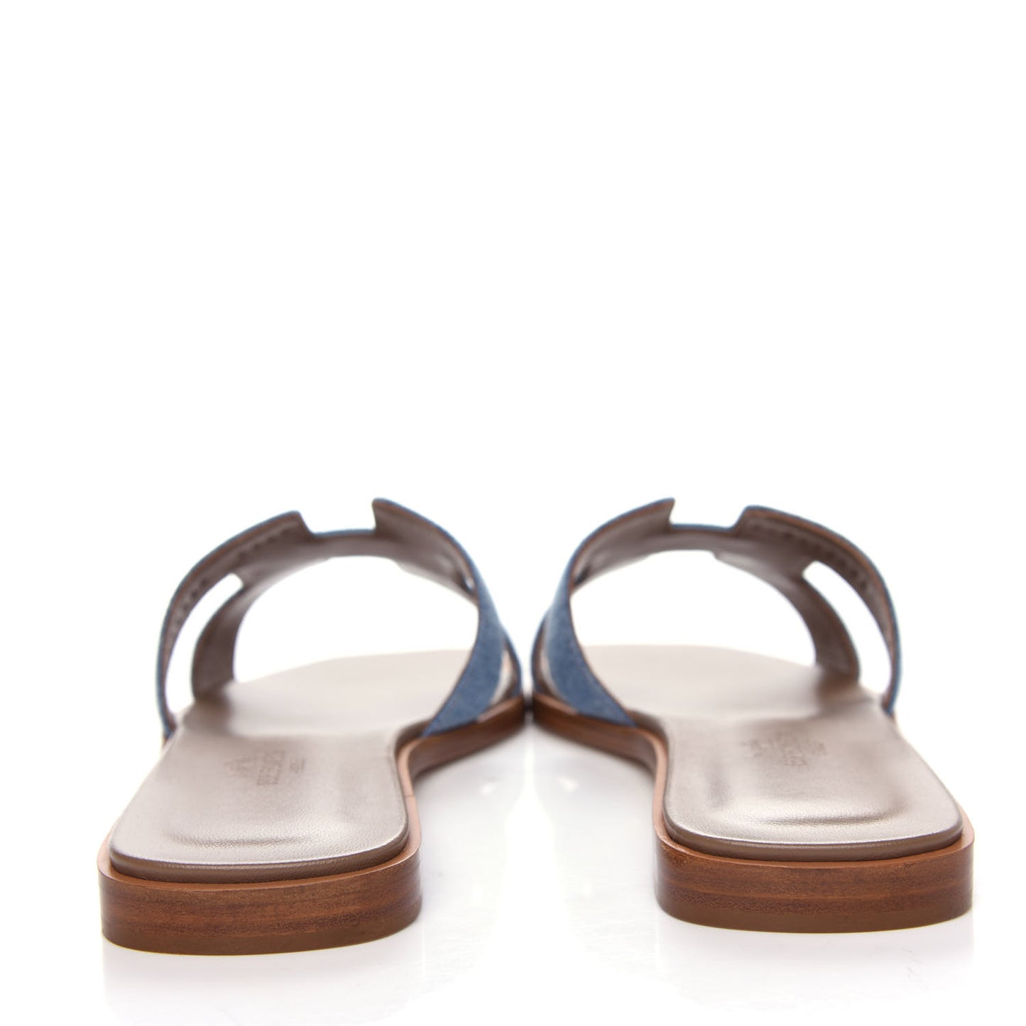 Denim Canvas Oran Sandals 36.5 Bleu Clair