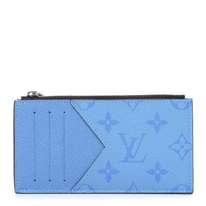 Louis Vuitton Taigarama Coin Card Holder Blue Lagoon 1 of 6