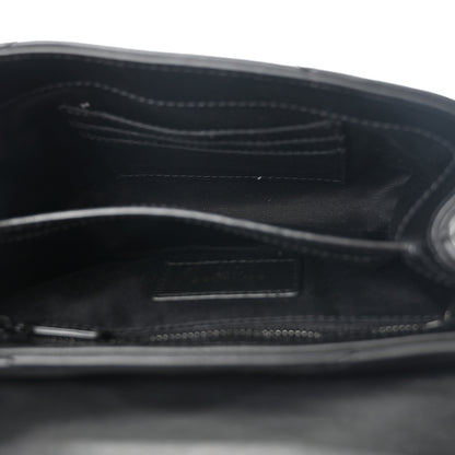 Saint Laurent Calfskin Y Quilted Monogram Monochrome Toy Loulou Crossbody Bag Black 5 of 8
