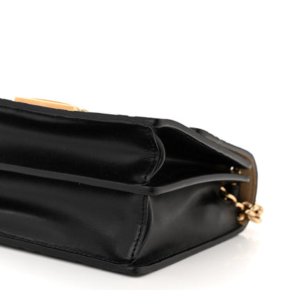 Fendi Vitello Liberty Bi-Color FF 1974 Embossed Small Kan U Shoulder Bag Maya Black 10 of 11