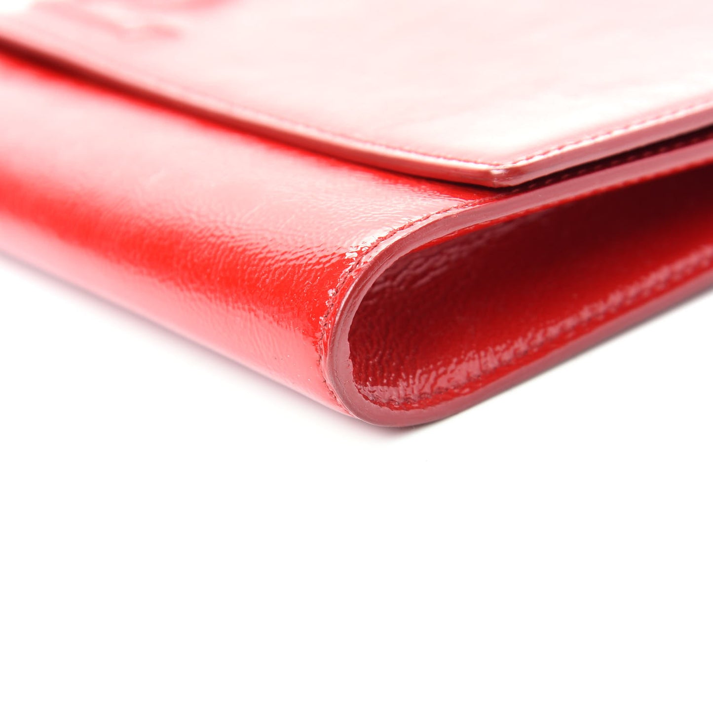 Textured Patent Monogram Large Belle De Jour Clutch Red