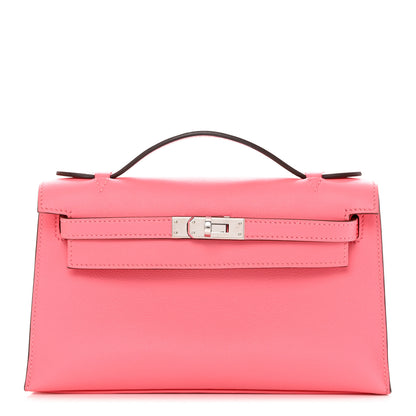 Hermes Swift Kelly Pochette Clutch Rose Azalee 1 of 10