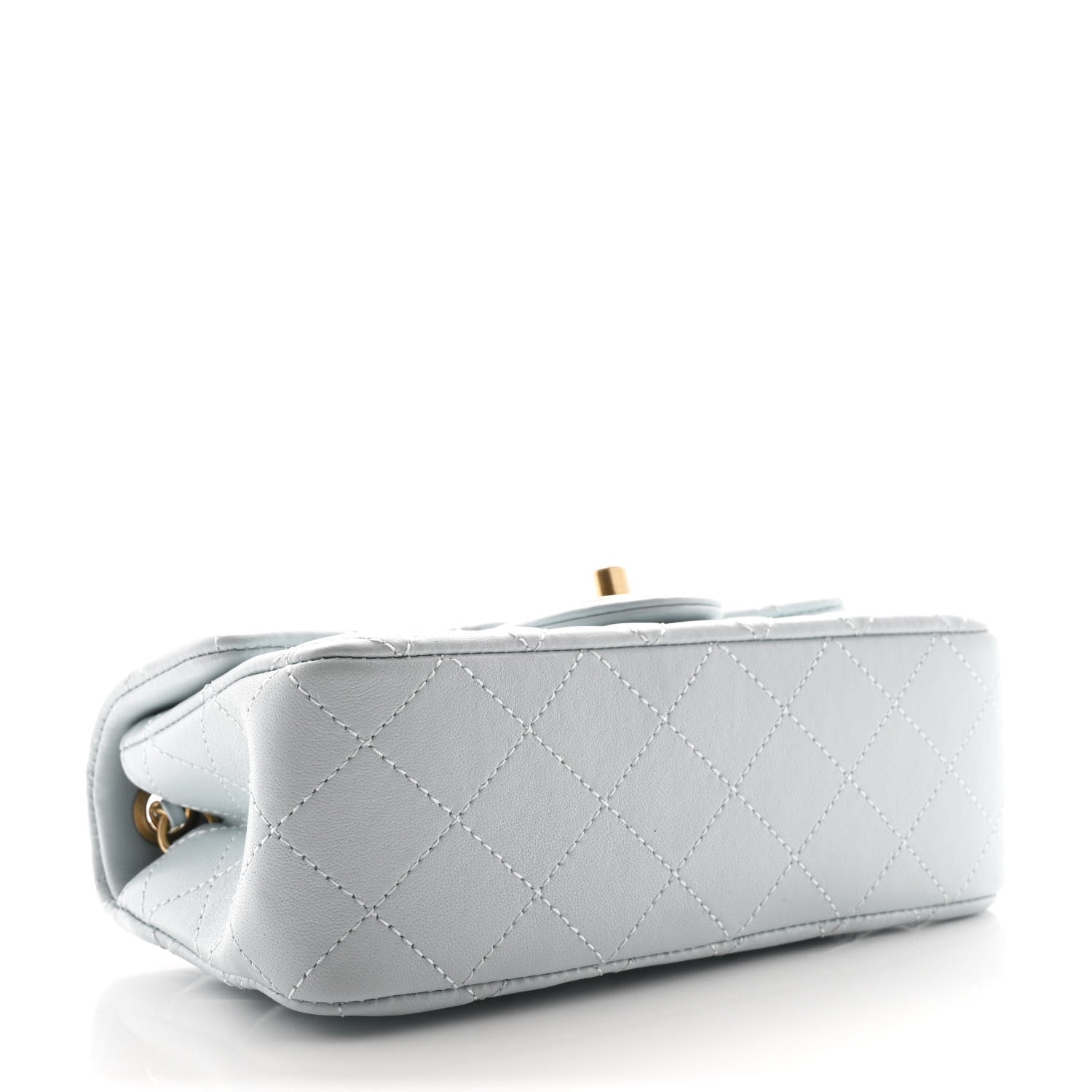 Chanel Lambskin Quilted Mini Rectangular Pearl Crush Flap Light Blue 4 of 11