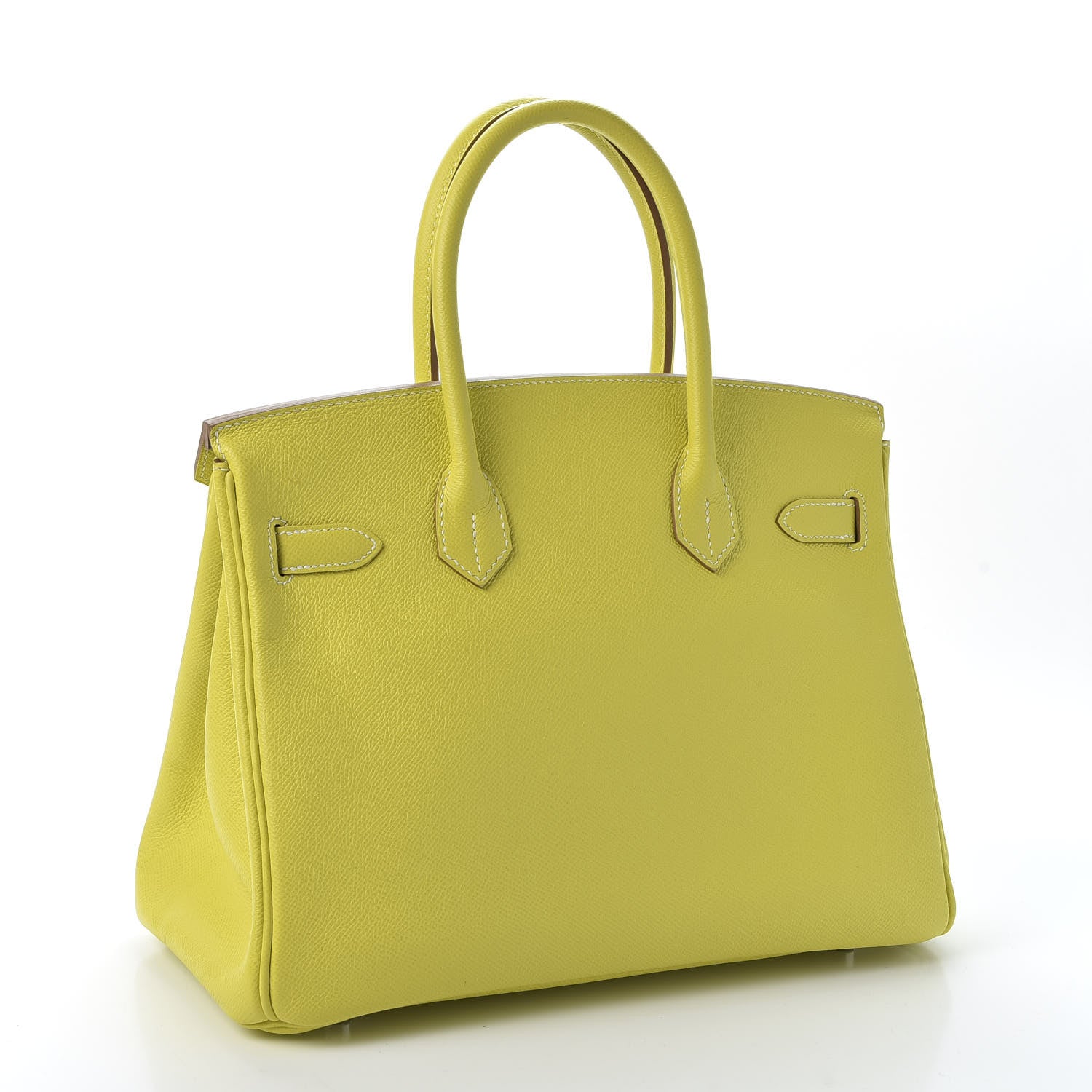 Hermes Epsom Candy Birkin 30 Lime Gris Perle 2 of 34