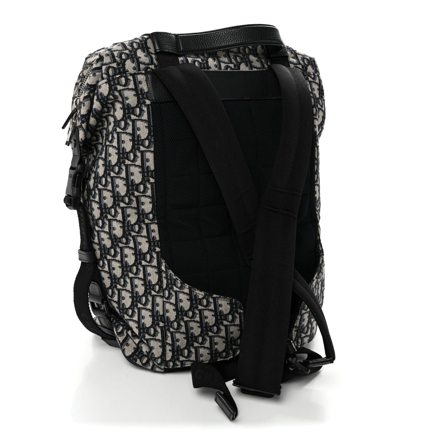 Oblique Calfskin Safari Backpack Navy Blue
