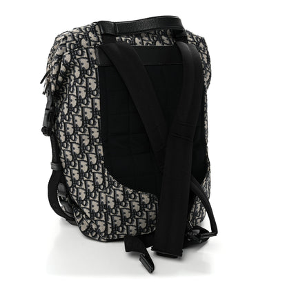 Christian Dior Oblique Calfskin Safari Backpack Navy Blue 3 of 11
