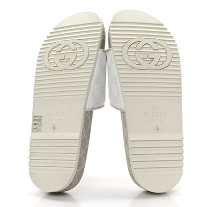 Gucci GG Supreme Monogram Demetra Mens Slide Sandals 9 White Mystic White 5 of 8