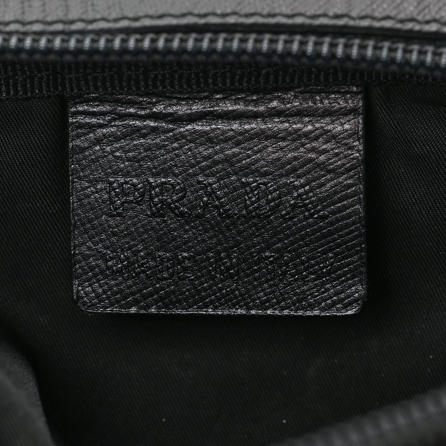 Tessuto Nylon Saffiano Pouch Black