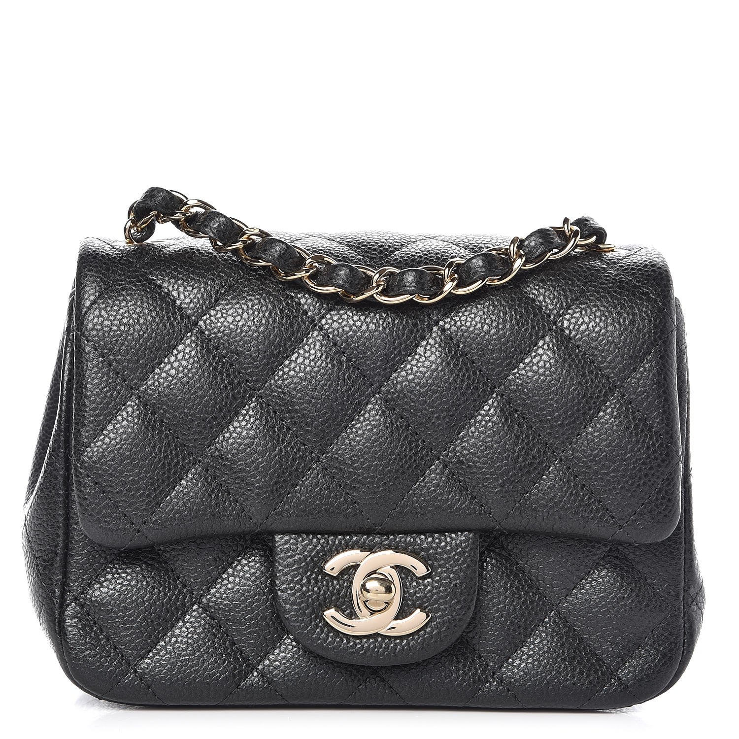 Chanel Caviar Quilted Mini Square Flap Dark Grey 1 of 8